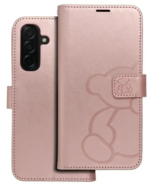 Husa pentru Samsung Galaxy A26 A266, OEM, MEZZO Teddy Bear, Roz Aurie