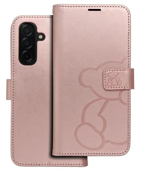 Husa pentru Samsung Galaxy A26 A266, OEM, MEZZO Teddy Bear, Roz Aurie