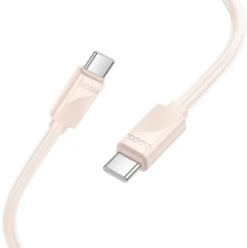 Cablu Date si Incarcare USB-C - USB-C HOCO X114, 60W, 1m, Roz