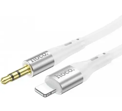 Cablu Audio 3.5mm - Lightning HOCO UPA22, 1m, Alb
