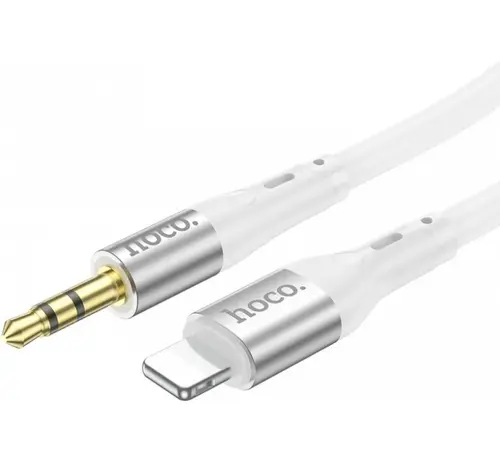 Cablu Audio 3.5mm - Lightning HOCO UPA22, 1m, Alb