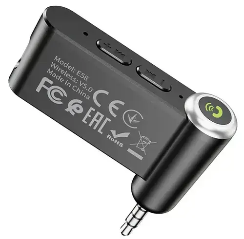 Transmitator Bluetooth HOCO E58, AUX, Negru