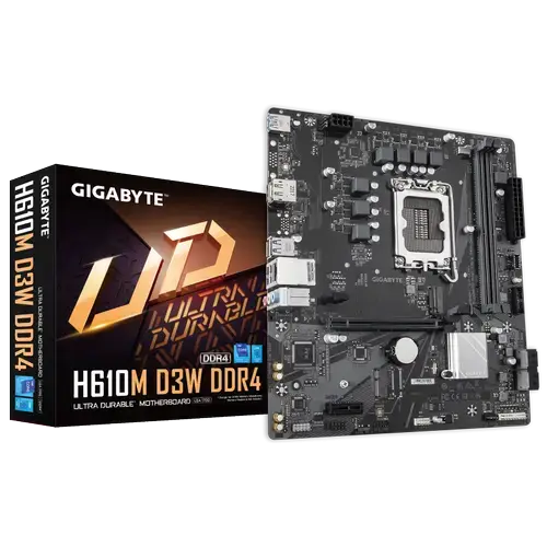 Placa de baza GIGABYTE H610M D3W DDR4, Intel H610, LGA 1700, mATX