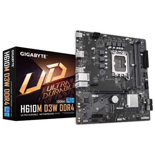 Placa de baza GIGABYTE H610M D3W DDR4, Intel H610, LGA 1700, mATX