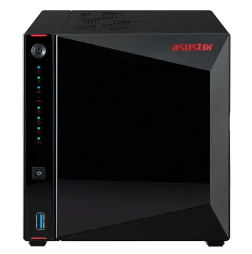 Network Attached Storage Asustor AS5404T, 4 Bay, Intel Celeron Quad-Core N5105, 4GB DDR4, 2x 2.5 GbE, 3x USB 3.2 Gen 2, 1x HDMI