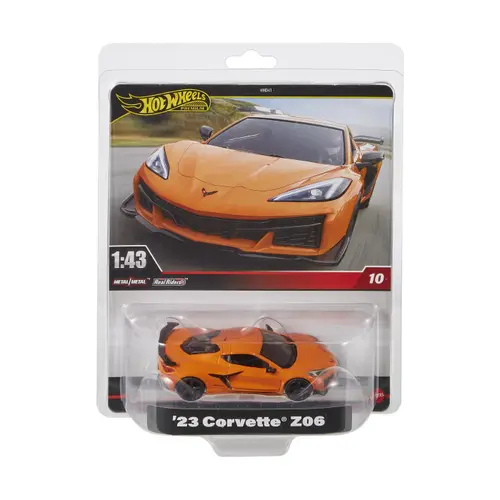 Masinuta Hot Wheels Premium Real Riders Pop Culture, 23 Corvette Z06, 1:43
