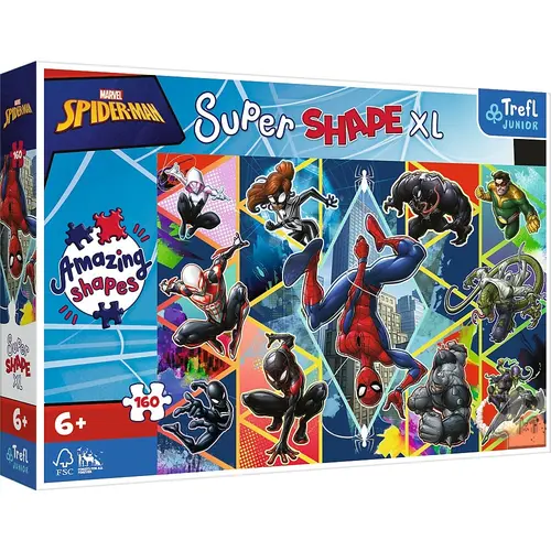 Puzzle Trefl Junior Super Shape XL, Spider-man, 160 piese