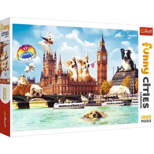 Puzzle Trefl Funny Cities - London Dogs, 1000 piese