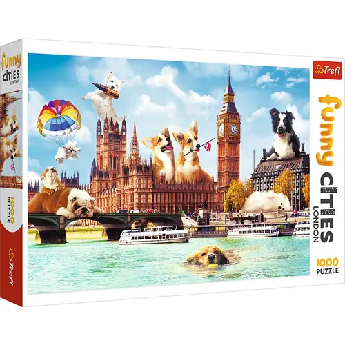 Puzzle Trefl Funny Cities - London Dogs, 1000 piese