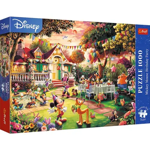 Puzzle Trefl - Petrecere de ziua lui Mickey Mouse, 1000 piese