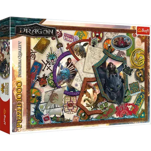 Puzzle Trefl - Cum sa-ti dresezi dragonul, 1000 piese