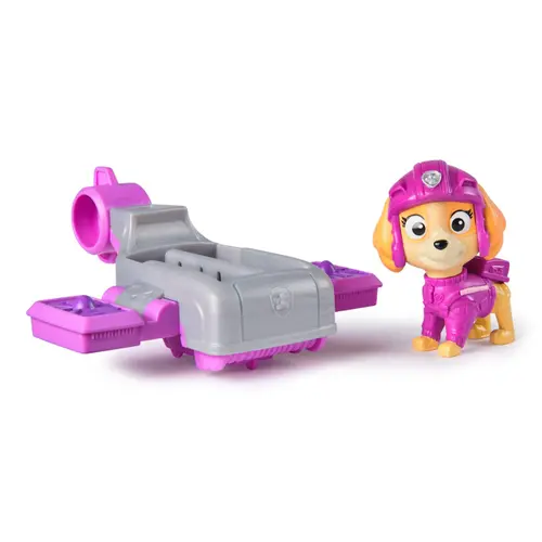 Set Paw Patrol Action Pups, Vehicul de Salvare Hoverboard si Figurina Skye, 5 cm
