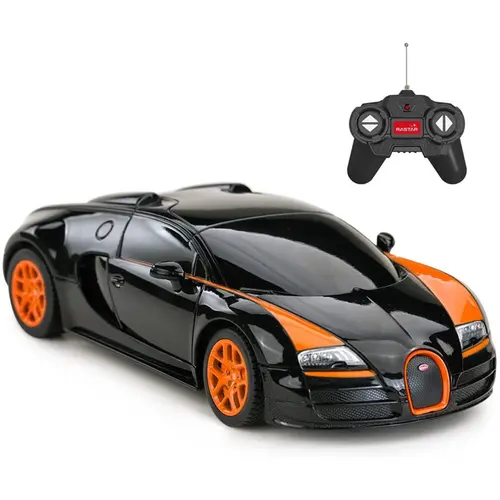 Masinuta Rastar RC - Bugatti Veyron, Grand Sport Vitesse, negru, 1:18