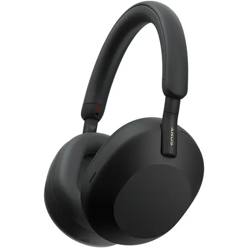 Casti Over the Ear Sony WH-1000XM5B, Wireless, Bluetooth, Noise cancelling, Autonomie baterie 30 ore, Microfon, Negru