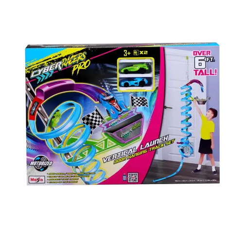 Set de joaca Maisto Cyber Racers - Door Hoop, pista cu carucioare, 180 cm