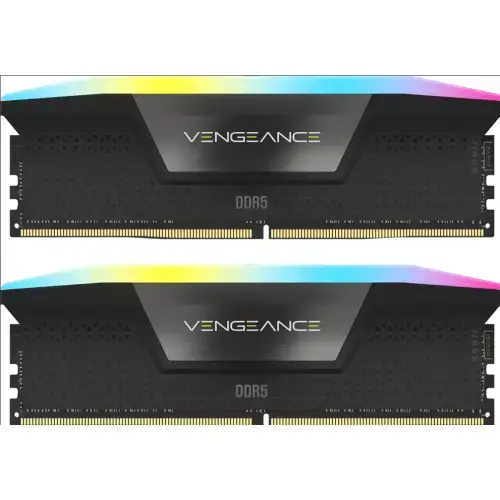 Memorii Corsair Vengeance RGB Black Intel XMP 3.0, 32GB, DDR5-6000MHz, CL38, Dual Channel