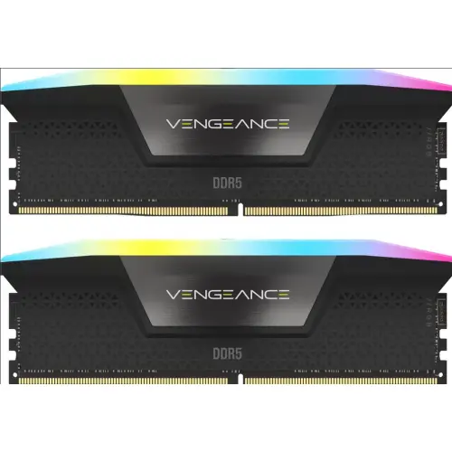 Memorii Corsair Vengeance RGB Black Intel XMP 3.0, 32GB, DDR5-6000MHz, CL38, Dual Channel