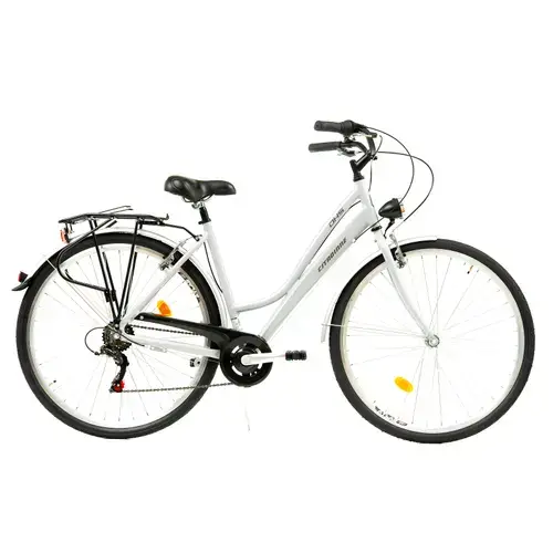 Bicicleta Oras Dhs City 28001, roti 28 Inch, marimea L, 6 viteze, Argintiu