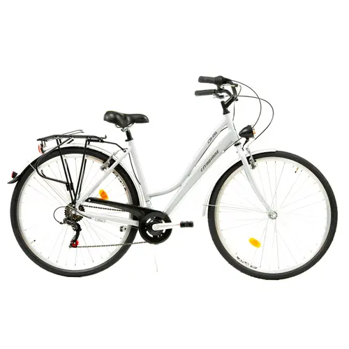 Bicicleta Oras Dhs City 28001, roti 28 Inch, marimea L, 6 viteze, Argintiu
