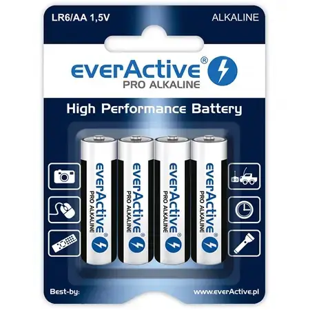 Baterie Alcalina everActive LR06, 4 bucati