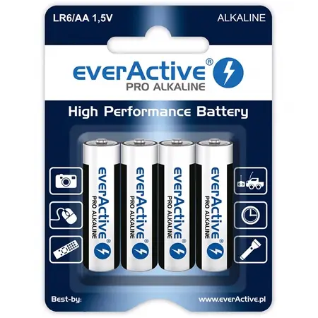 Baterie Alcalina everActive LR06, 4 bucati