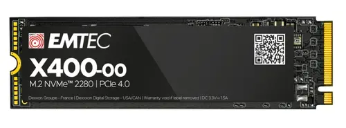 SSD EMTEC X400 Power Pro, 2 TB, PCIe Gen 4.0 x 4 NVMe, M.2 2280