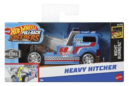 Hot Weels Masinuta metalica cu sistem pull back heavy hitcher scara 1:43
