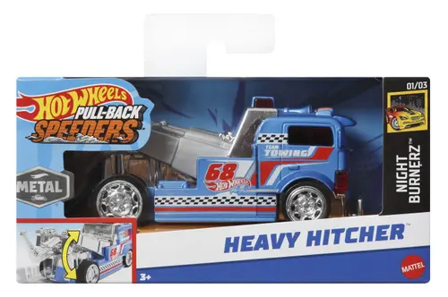 Hot Weels Masinuta metalica cu sistem pull back heavy hitcher scara 1:43