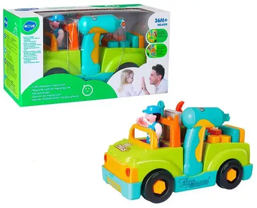 Jucarie - Camionul plin cu scule al micului mecanic - Hola