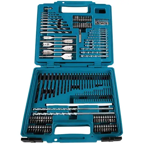 Set 212 accesorii Makita E-06270, biti, chei hexagonale, cheie imbus, carote, burghie pentru lemn, beton si zidarie