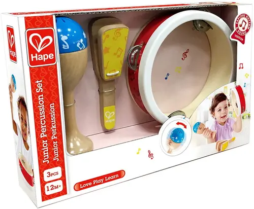 Instrumente muzicale pentru copii Hape - Instrumente de percutie din lemn pentru incepatori