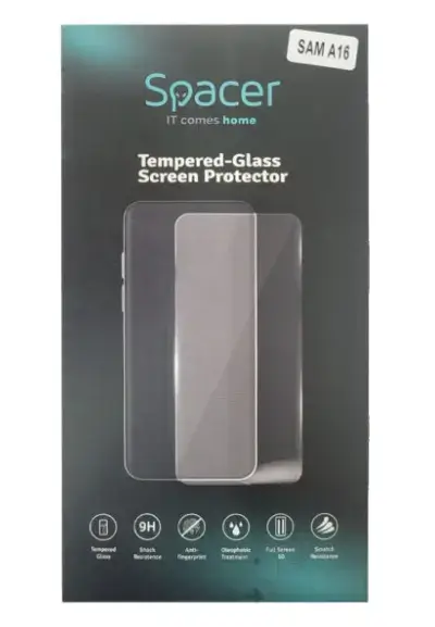 Folie Sticla Spacer pentru Samsung Galaxy A16 grosime 0.3mm, acoperire totala ecran, strat special anti-ulei si anti-amprenta