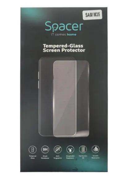 Folie de sticla Spacer SPPG-SM-GX-M35-TPU pentru Samsung Galaxy M35, Transparent