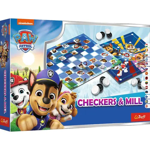 Joc de societate Checkers & Mill,  Paw Patrol