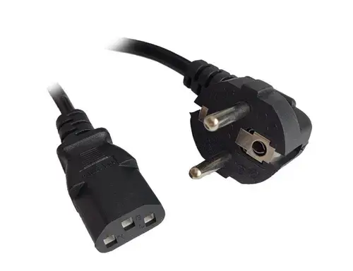 Cablu alimentare Spacer 5m, intrare Shucko, iesire C13, 10A, Negru
