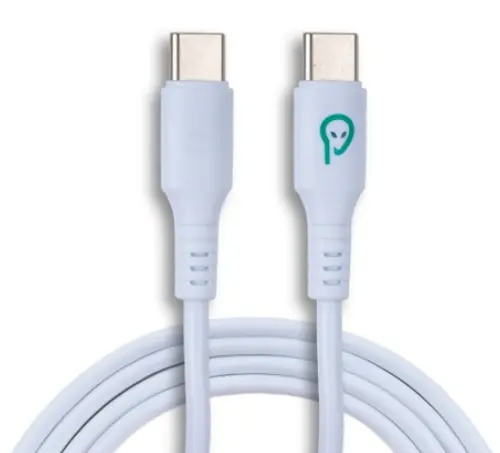 Cablu de date Spacer SPDC-TYPEC-TYPEC-PVC-BK-1.0, USB-C male - USB-C male, 1 m, Alb