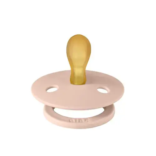 Suzeta Colour Latex, tetina simetrica, 0 luni + Blush, BIBS