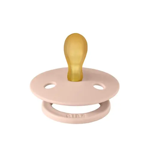 Suzeta Colour Latex, tetina simetrica, 0 luni + Blush, BIBS