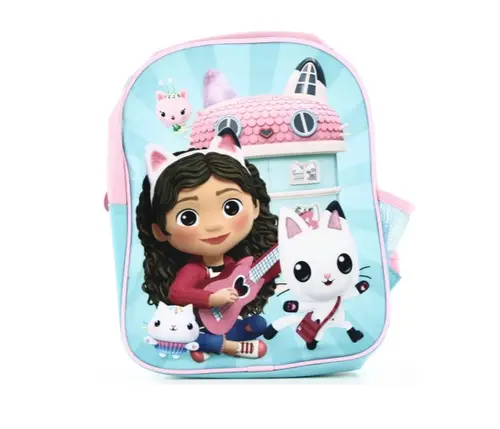 Ghiozdan Gabby's Dollhouse GDH12001, 1 compartiment, 1 buzunar lateral, Multicolor