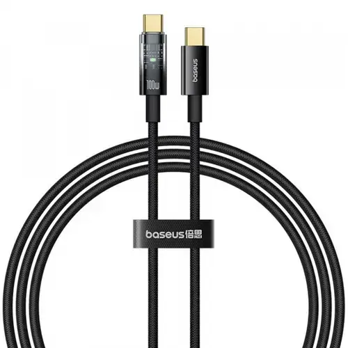 Cablu Date si Incarcare USB-C - USB-C Baseus P10319703111-00 Explorer, 100W, 1m, Negru