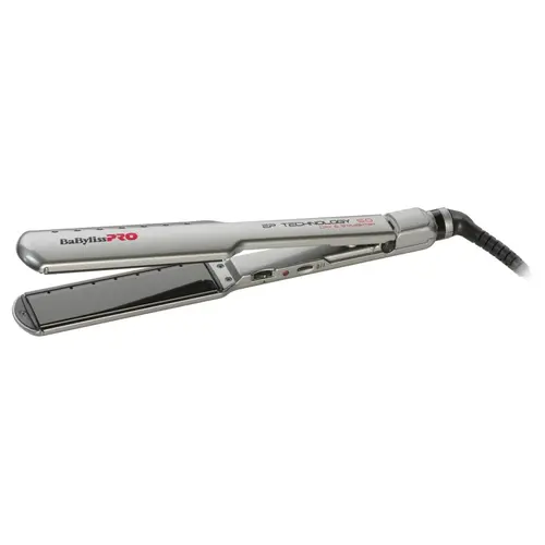 Placa de indreptat parul Profesionala BaByliss Pro 2073, invelis Nano-Titanium, pentru par umed si uscat, placi XXL 3.8 cm, 230°, Albastru