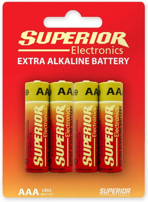 Baterii Alcaline Superior AAA 4 buc Blister