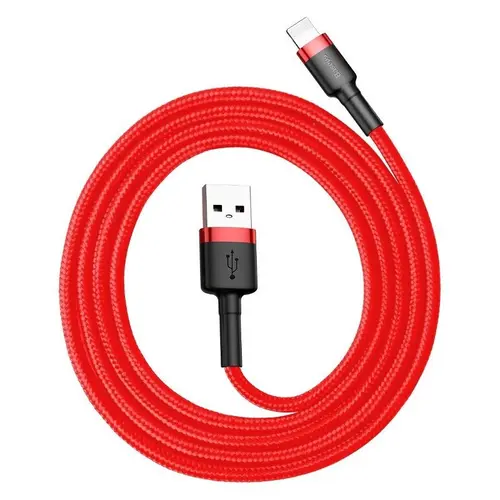 Cablu USB, Baseus, Cafule 2.4A Lightning 0.5m, Rosu