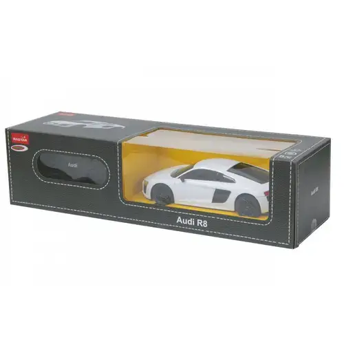 Masina cu radiocomanda - Audi R8, scara 1:24, alb - Rastar