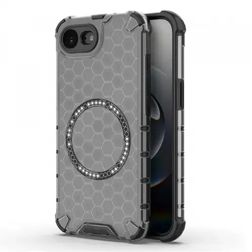 Husa MagSafe pentru Apple iPhone 16e, Techsuit, HoneyComb Shield, Neagra