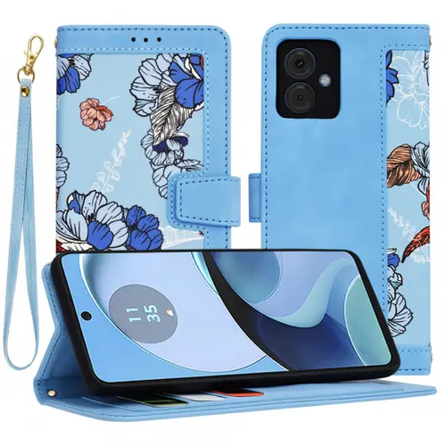 Husa pentru Motorola Moto G14, Techsuit, FlipCraft, Bleu