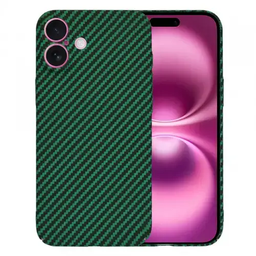 Husa pentru Apple iPhone 16 Plus, Techsuit, Carbonite FiberShell, Verde