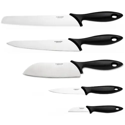 Set 5 cutite  Fiskars Essential, lama otel