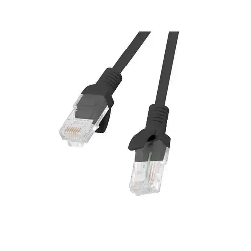 Cablu Patchcord Lanberg RJ45, Cat. 5e UTP, 0.5m, Negru