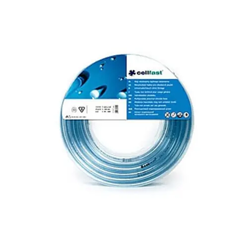 Furtun universal armat Cellfast, 16.5 mm, 50 m + Pistol pentru Udat si Stropire cu Jet Reglabil pentru Gradina